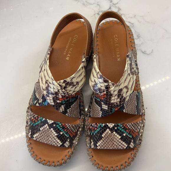 Cole Haan Cloudfeel Vero Espadrille sandal in crafted snake print - Picture 4 of 6